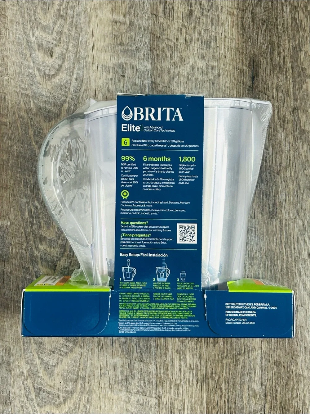 Brita Elite Water Filter Pitcher Large 10 Cup White NEW SEALED